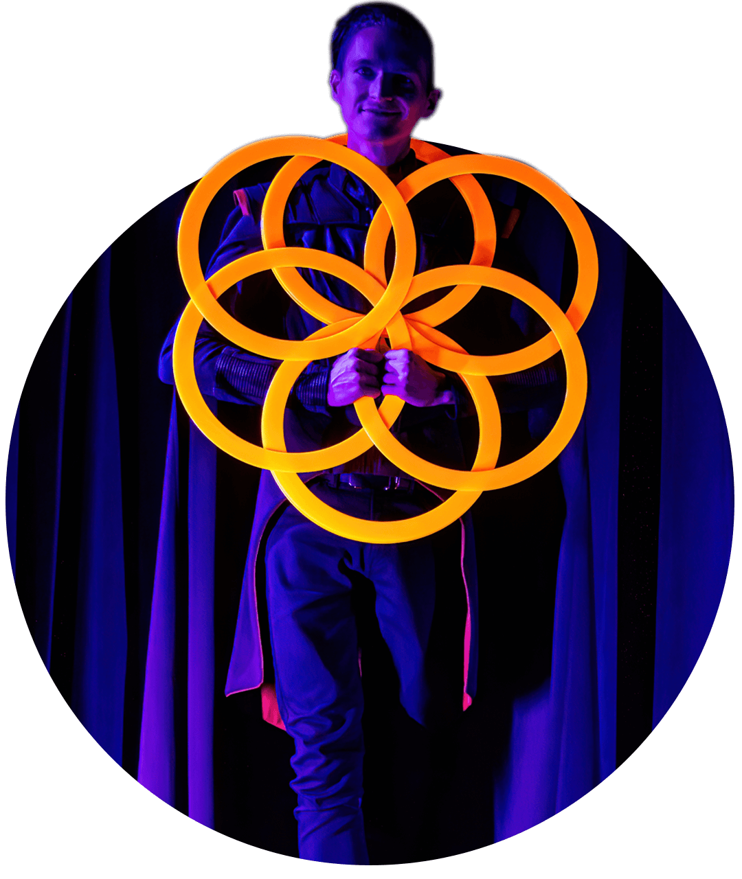 8-Rings Flow Art - published Neon Circus performance
